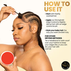 BASK & LATHER before and after edges showing neat, long-lasting hold