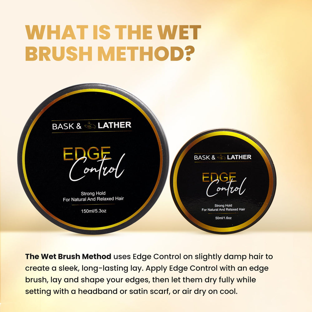 BASK & LATHER label close-up emphasizing paraben-free, non-flaking formula
