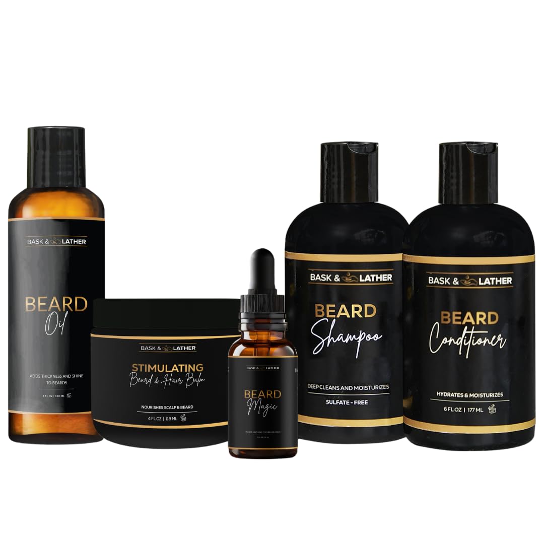 BASK & LATHER kit front packaging showing all products for easy routine