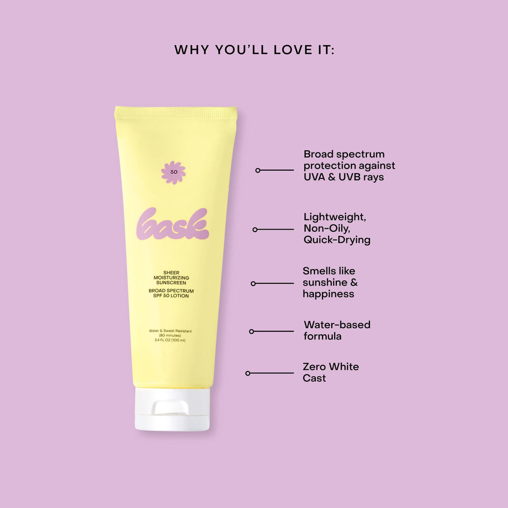 Bask sunscreen applied on forearm demonstrating fast absorption benefit