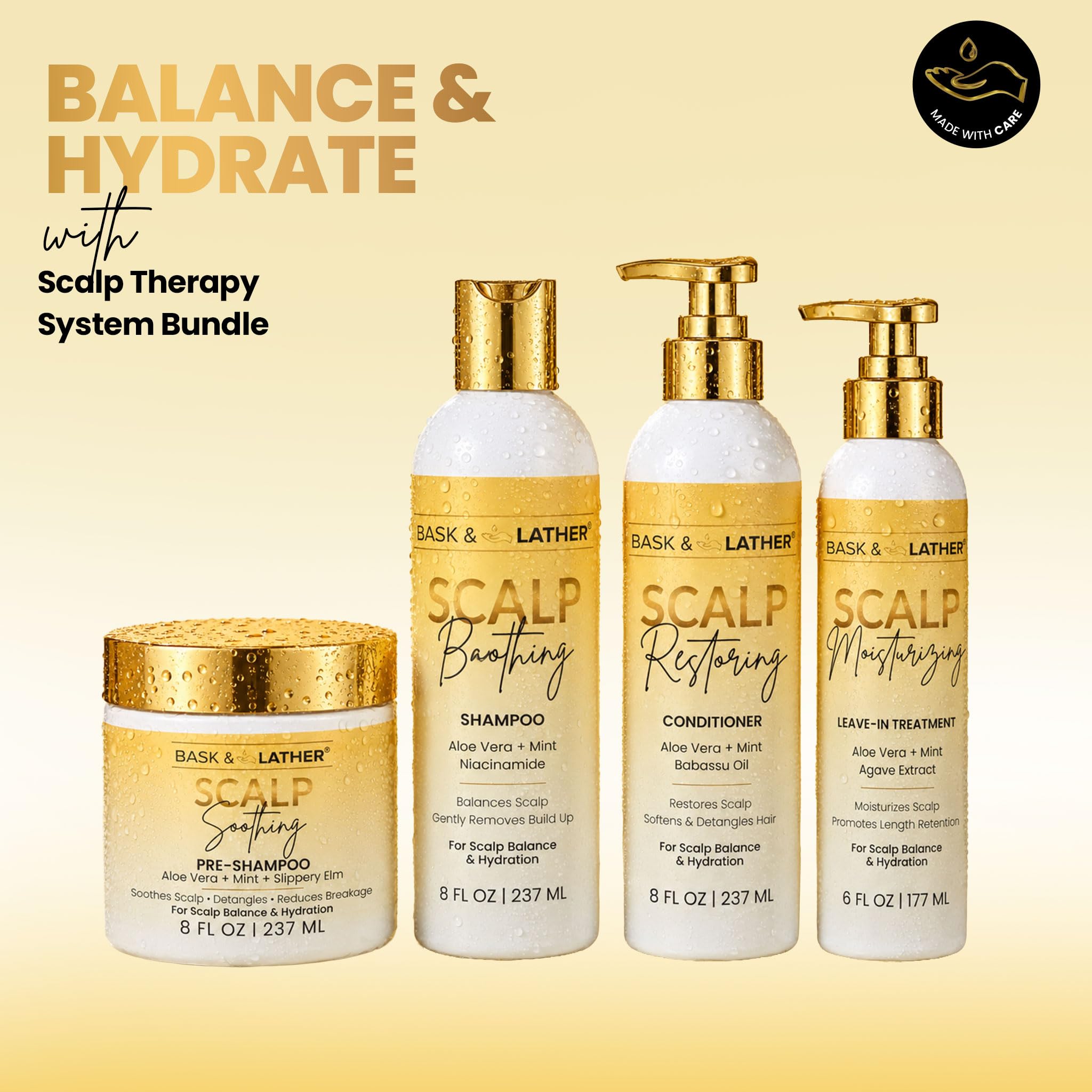 BASK & LATHER Restoring Conditioner smoothing hair after detangling benefit