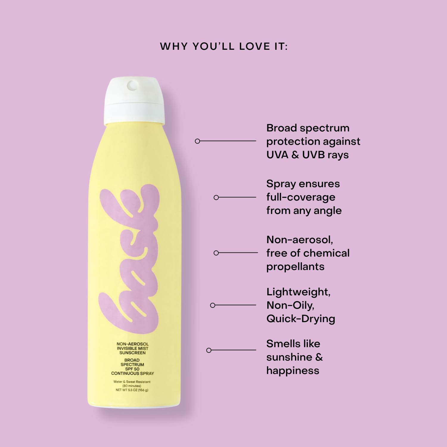 Bask texture on skin demonstrating fast-absorbing, non-greasy finish