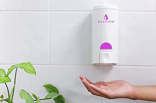 bastion hand pumping soap from dispenser for easy refill convenience