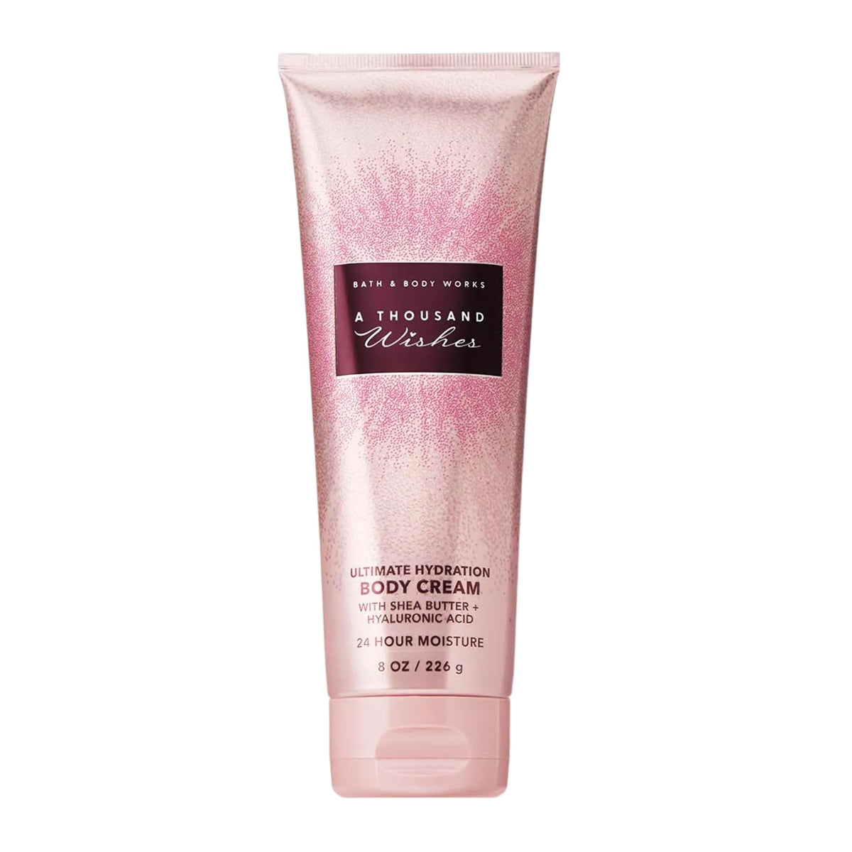 Bath & Body Works jar front view showing fragrance and size, invites hydration