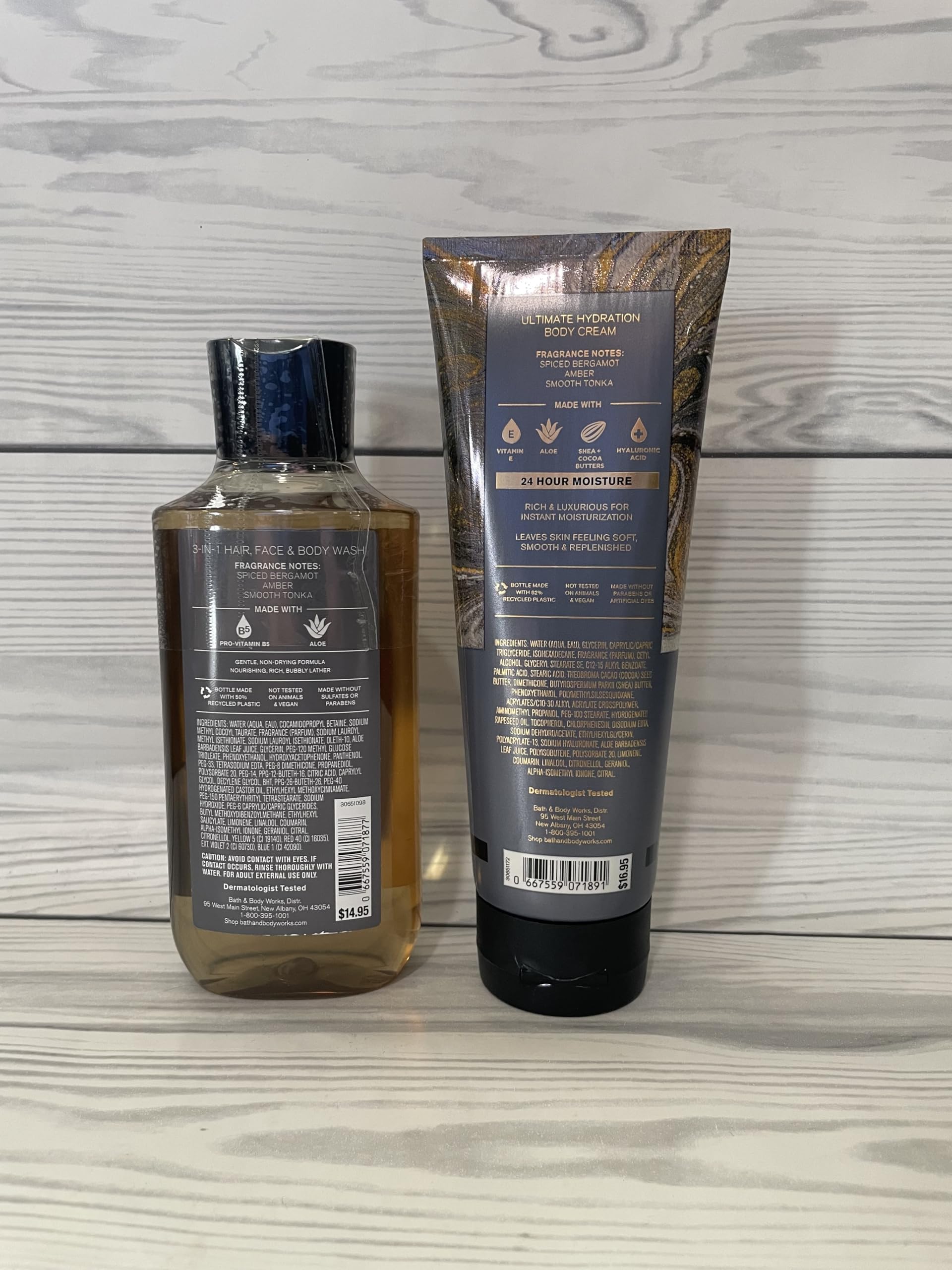 Bath & Body Works After Dark cream applied to forearm showing smooth moisturized skin benefit