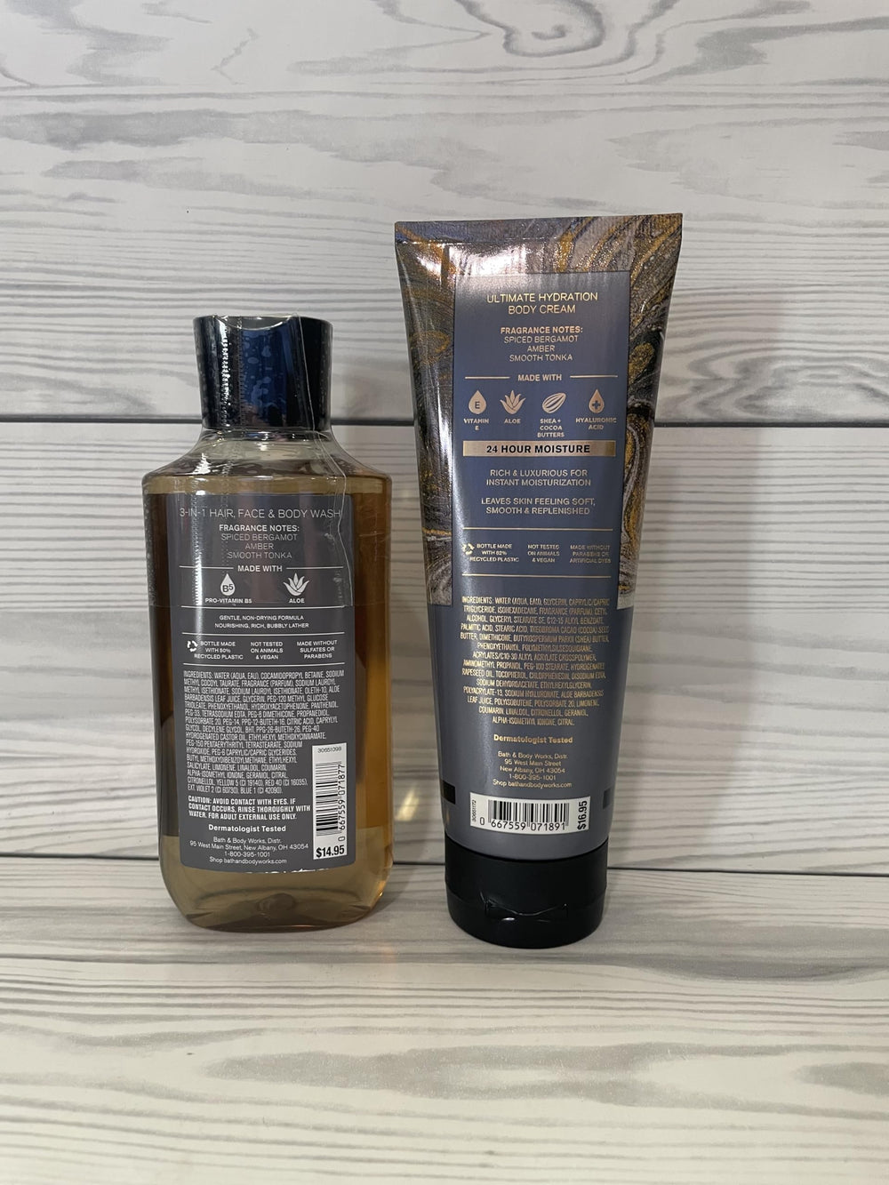 Bath & Body Works After Dark cream applied to forearm showing smooth moisturized skin benefit
