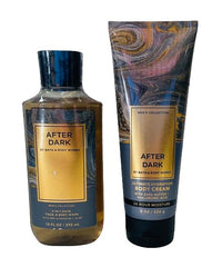 Bath & Body Works After Dark set front packaging showing both bottles and scent benefit