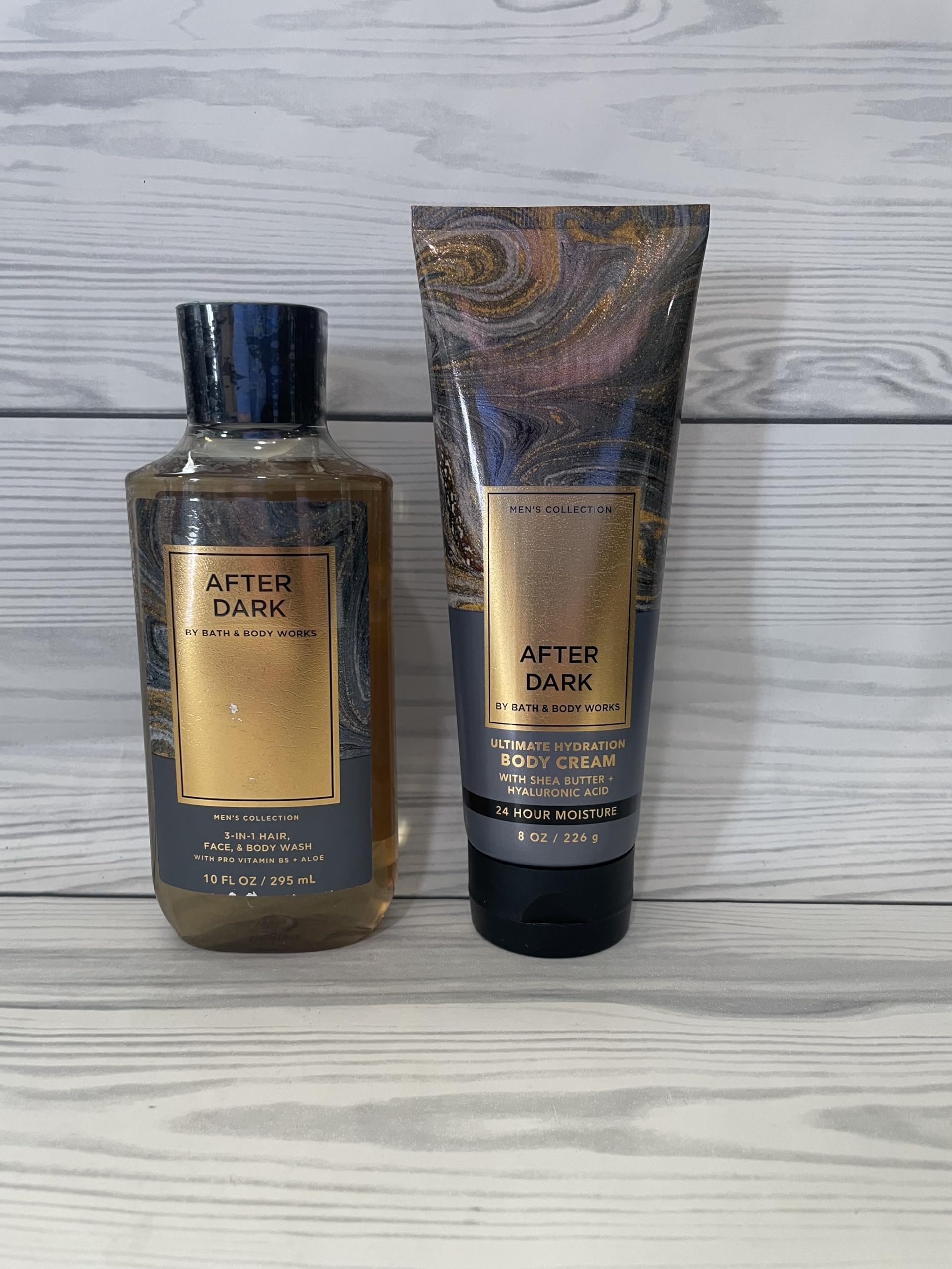Bath & Body Works After Dark wash being used in shower showing convenient multiuse benefit