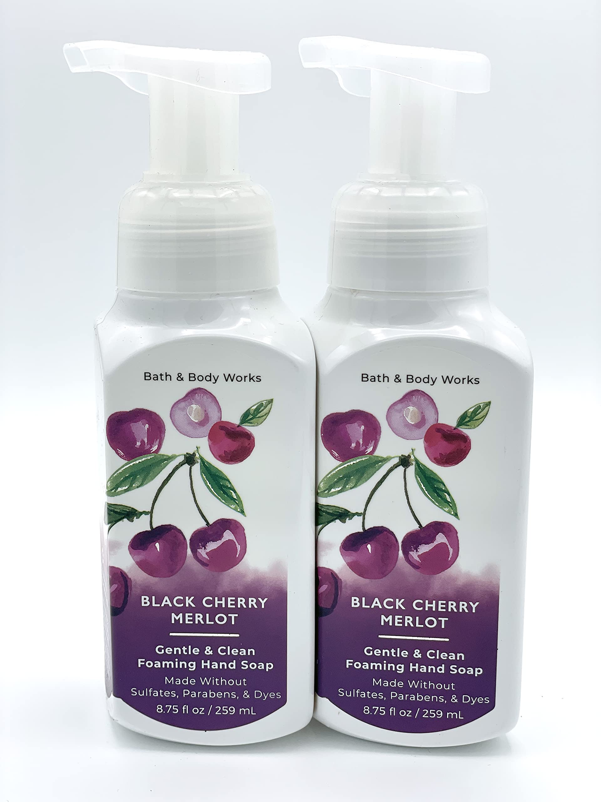 Bath & Body Works front packaging showing black cherry merlot for fragrant hand washes