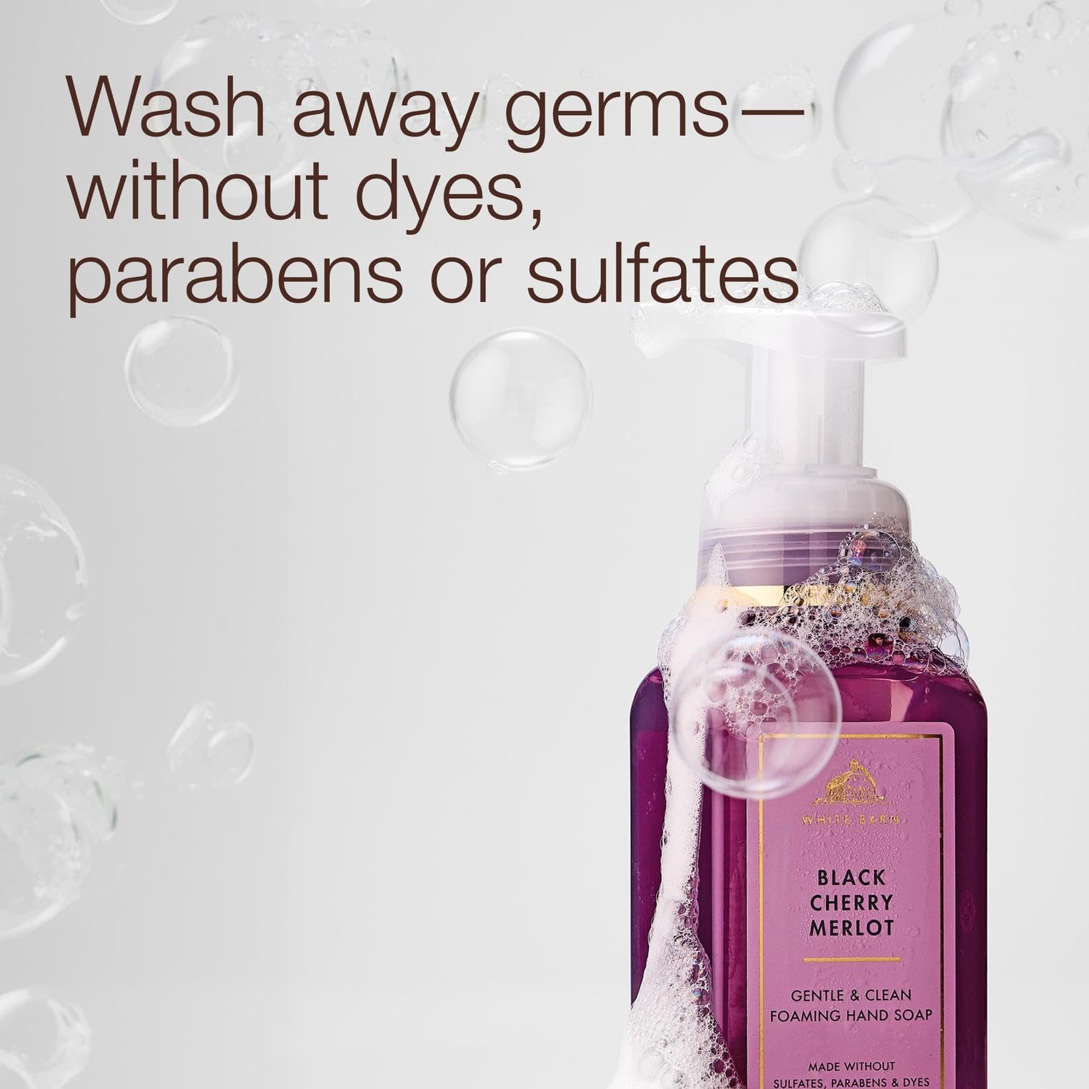 Bath & Body Works pump dispensing soft foam for easy, controlled use
