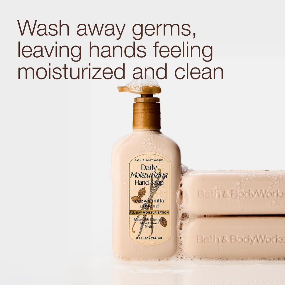 Bath & Body Works Cozy Vanilla bottle closeup highlighting creamy texture