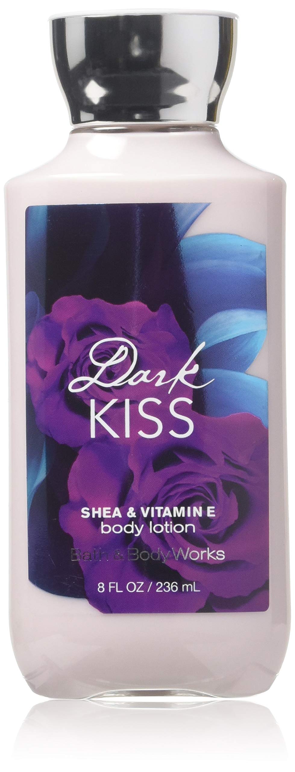 Bath & Body Works Dark Kiss lotion front view showing label and lingering sensual scent