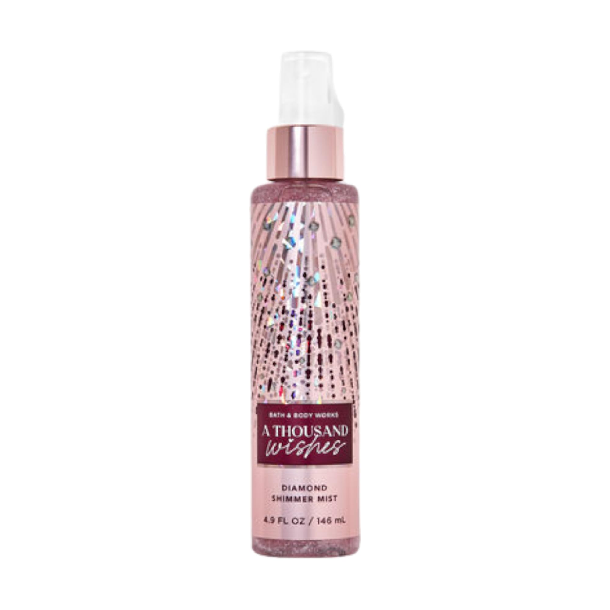 Bath & Body Works Diamond Shimmer Mist front bottle view showing shimmer and elegant label for radiant finish