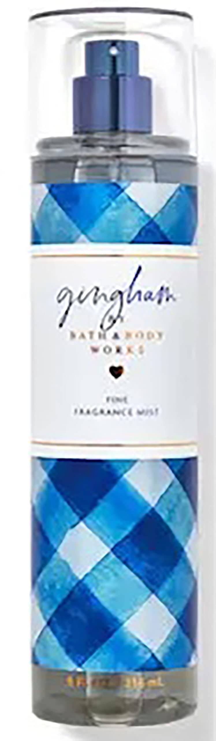 Bath & Body Works gingham front bottle showing label and spray nozzle for fresh daily scent