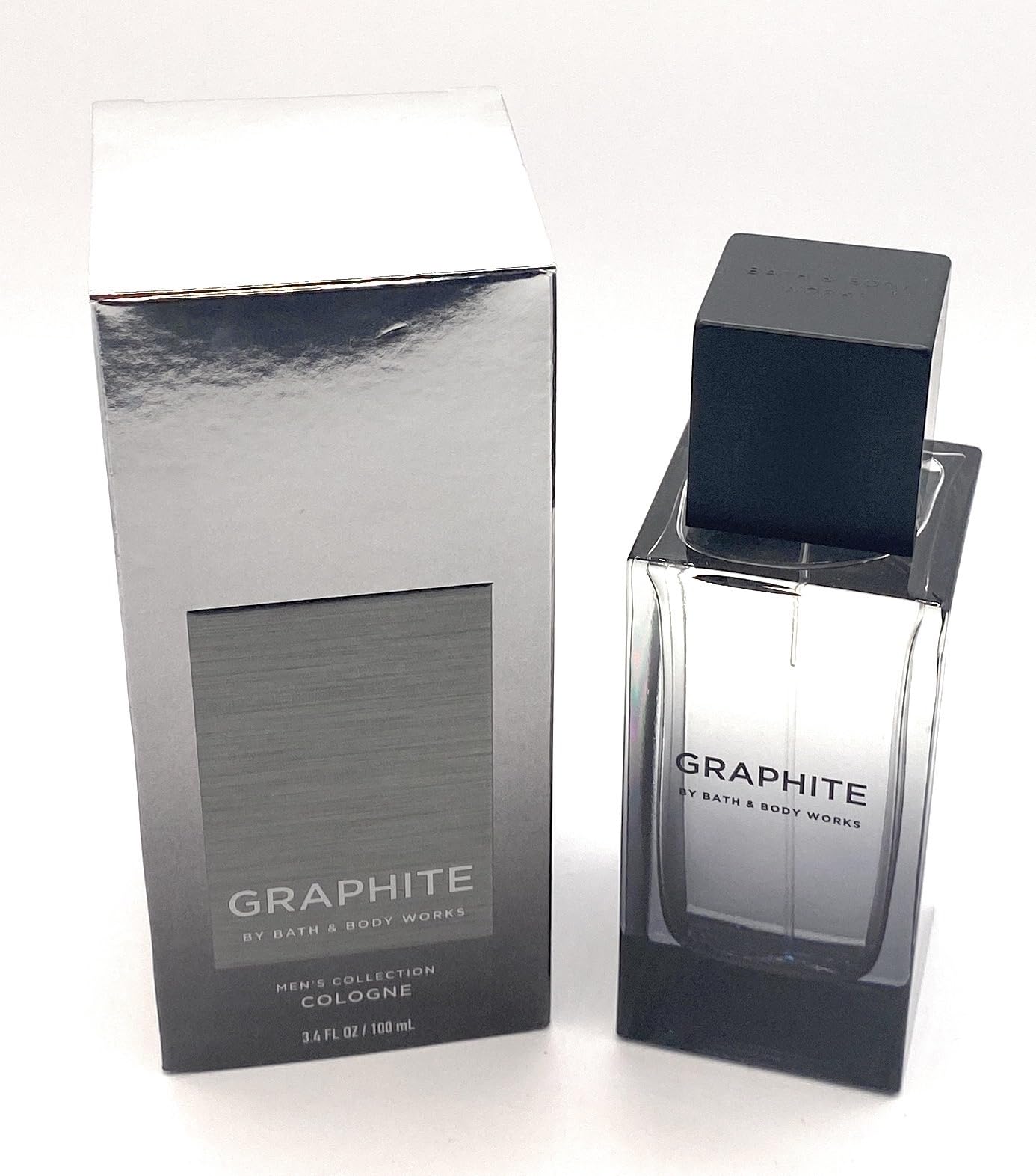 Bath and Body Works Graphite front packaging showing bottle and tidy display benefit