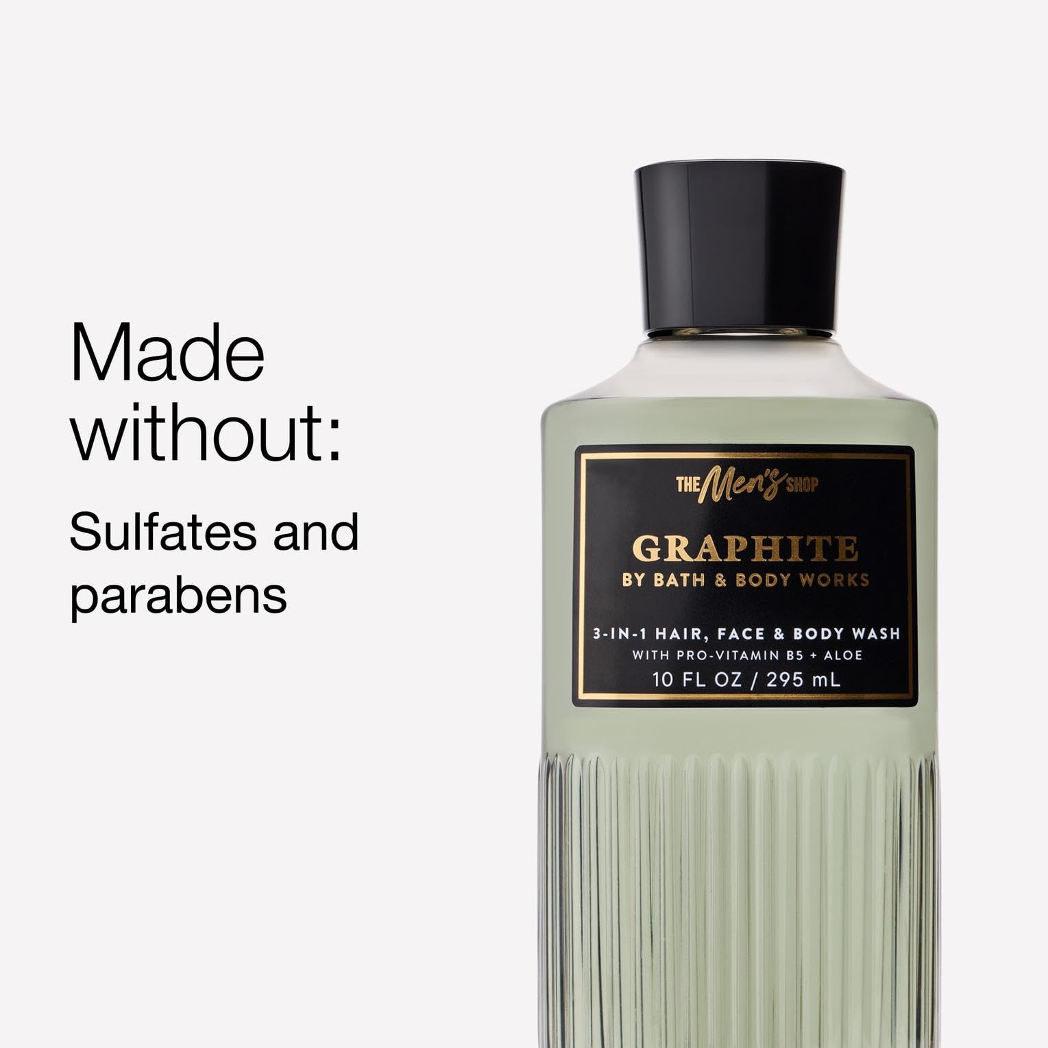 Bath & Body Works Graphite beside bergamot and sage to show scent notes