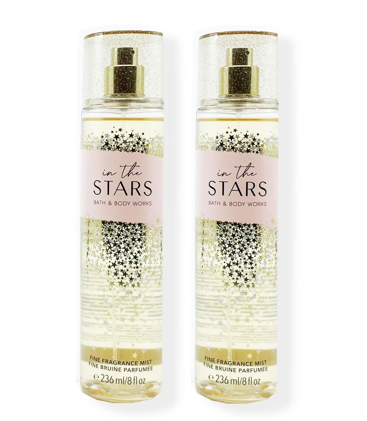 Bath & Body Works front packaging shows two In the Stars mists for easy gifting and refreshment