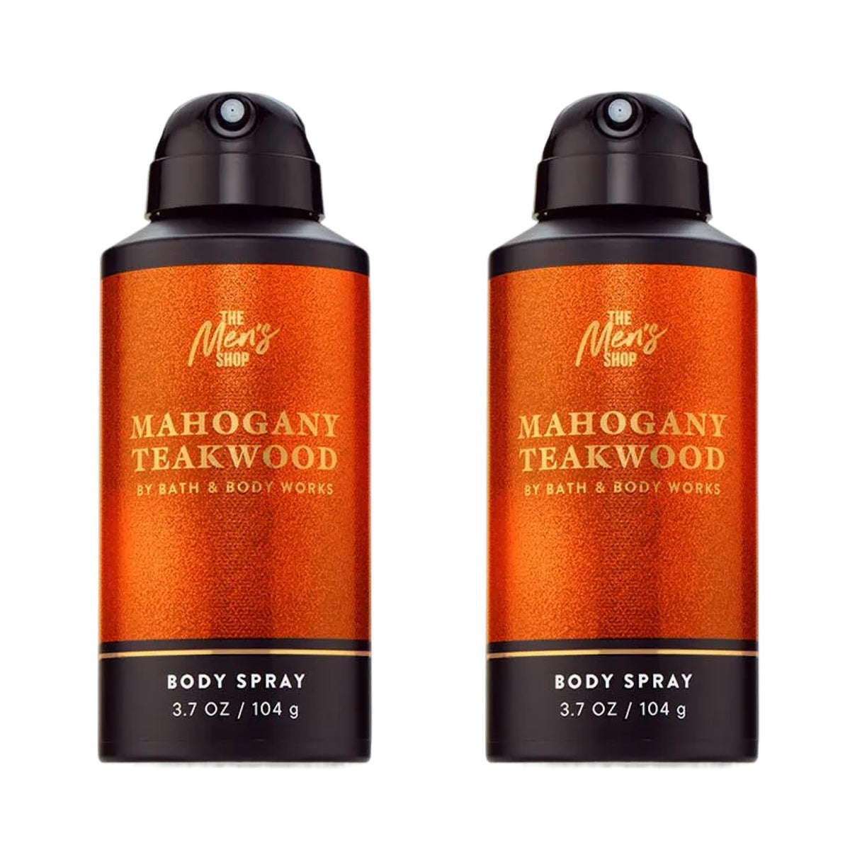 Bath & Body Works Mahogany Teakwood front packaging showing 2-pack, perfect for daily freshness