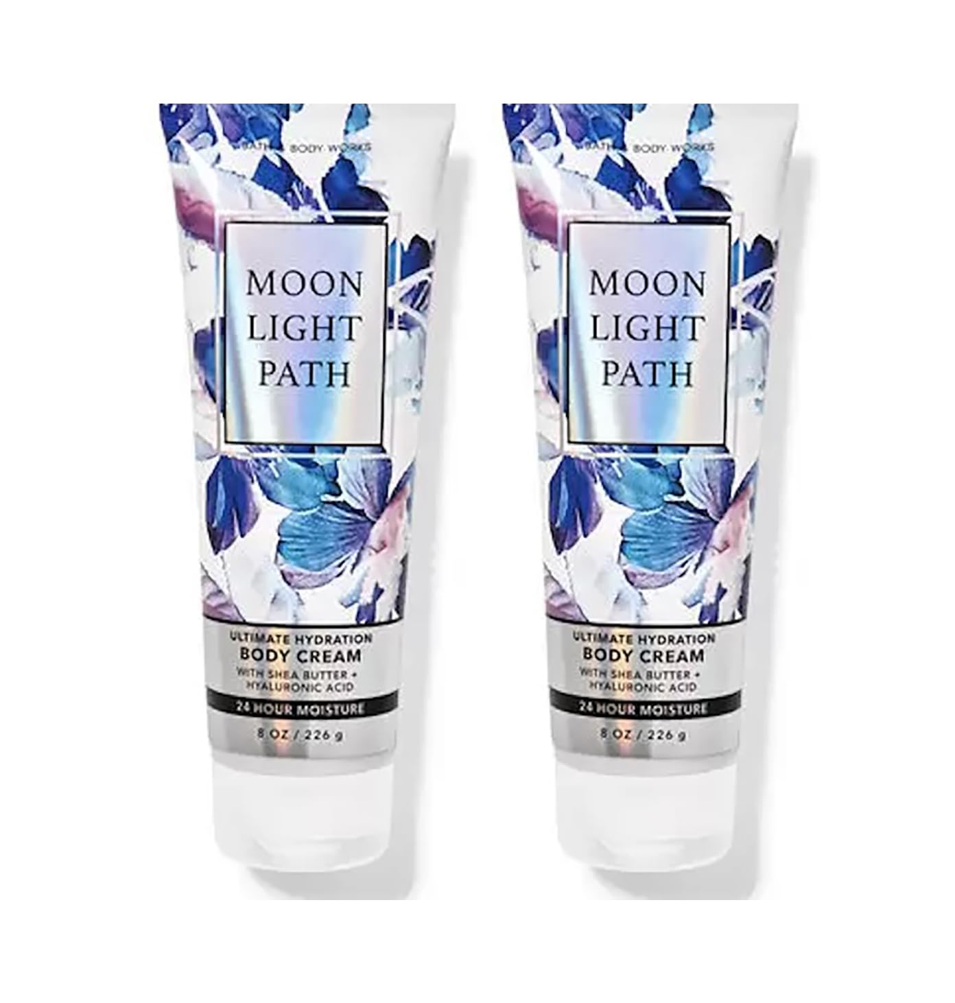 Bath & Body Works Moonlight Path front jar showing label and hydrating cream texture for soft skin