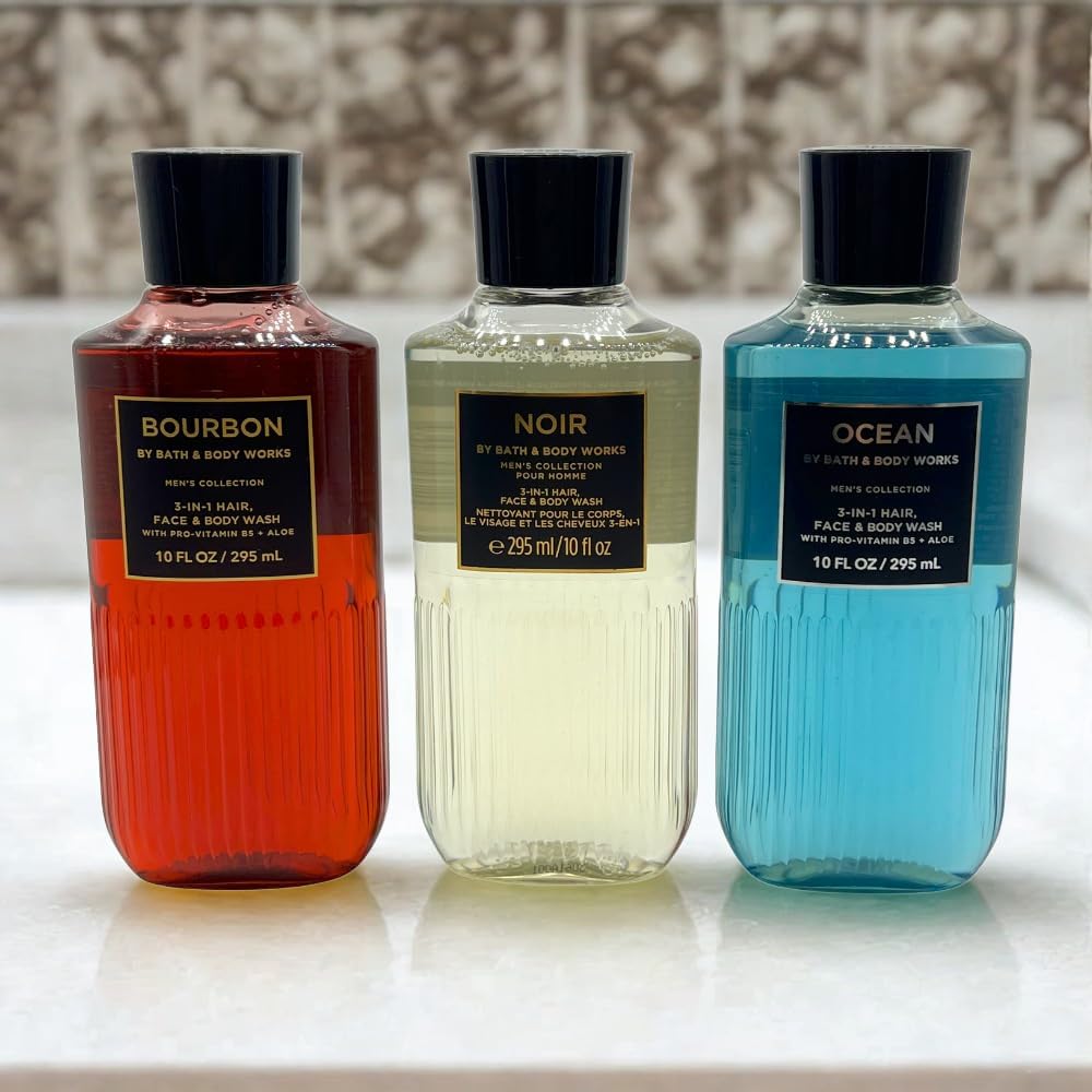 Bath & Body Works pouring wash into hand, showing convenient 3-in-1 use