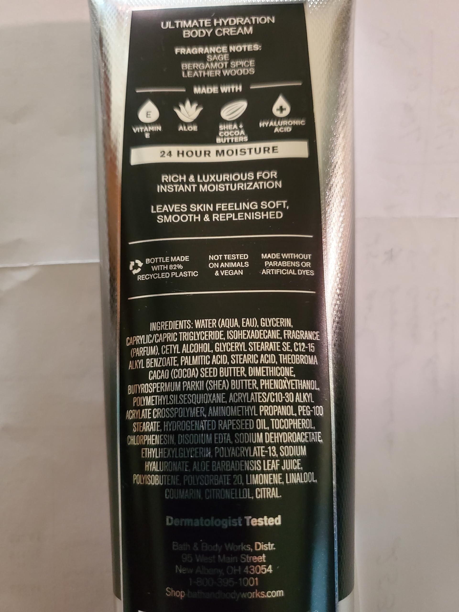 Bath & Body Works tubes held in hand showing 8 oz size and travel-friendly convenience.