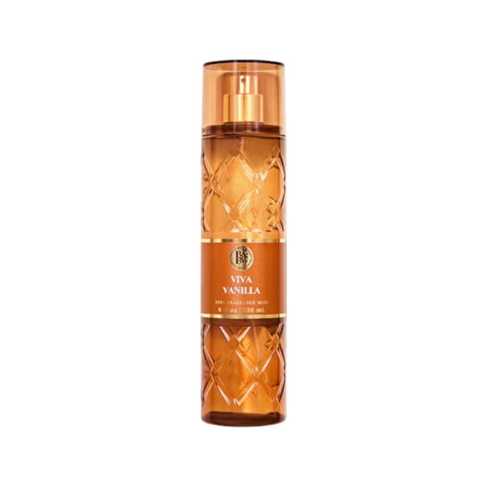 Bath & Body Works Viva Vanilla front bottle shot showing pump and label, easy application