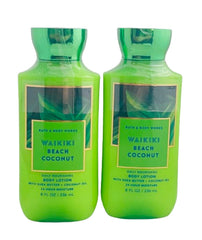 Bath & Body Works Waikiki Beach Coconut front packaging shows beachy label and size