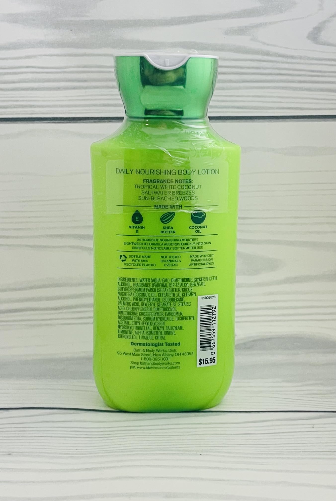 Bath & Body Works Waikiki lotion pump dispensing cream for quick hydration
