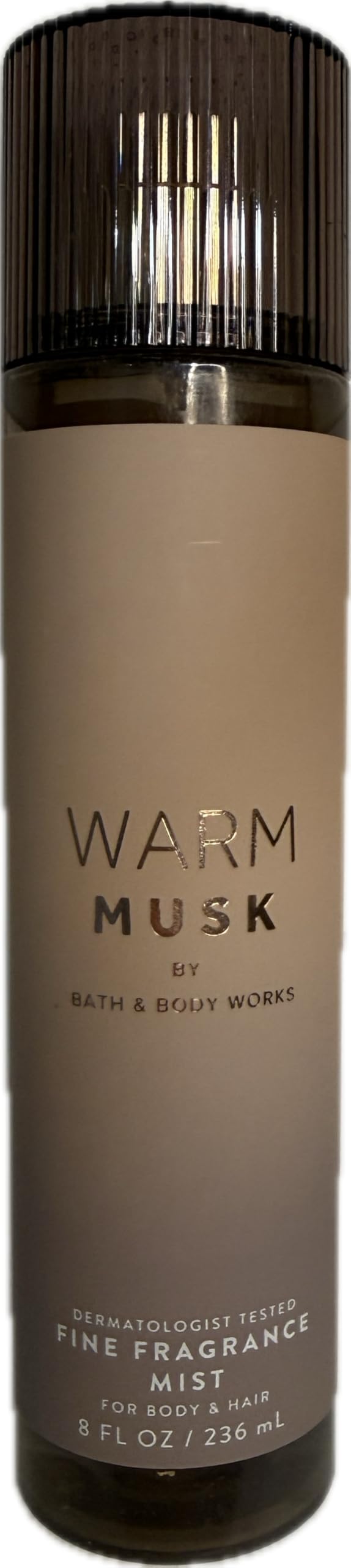 Bath & Body Works front bottle view showing warm musk mist and easy spray