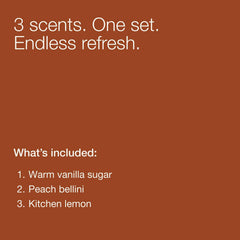 Bath & Body Works Peach Bellini label close-up showing fruity scent notes for freshness