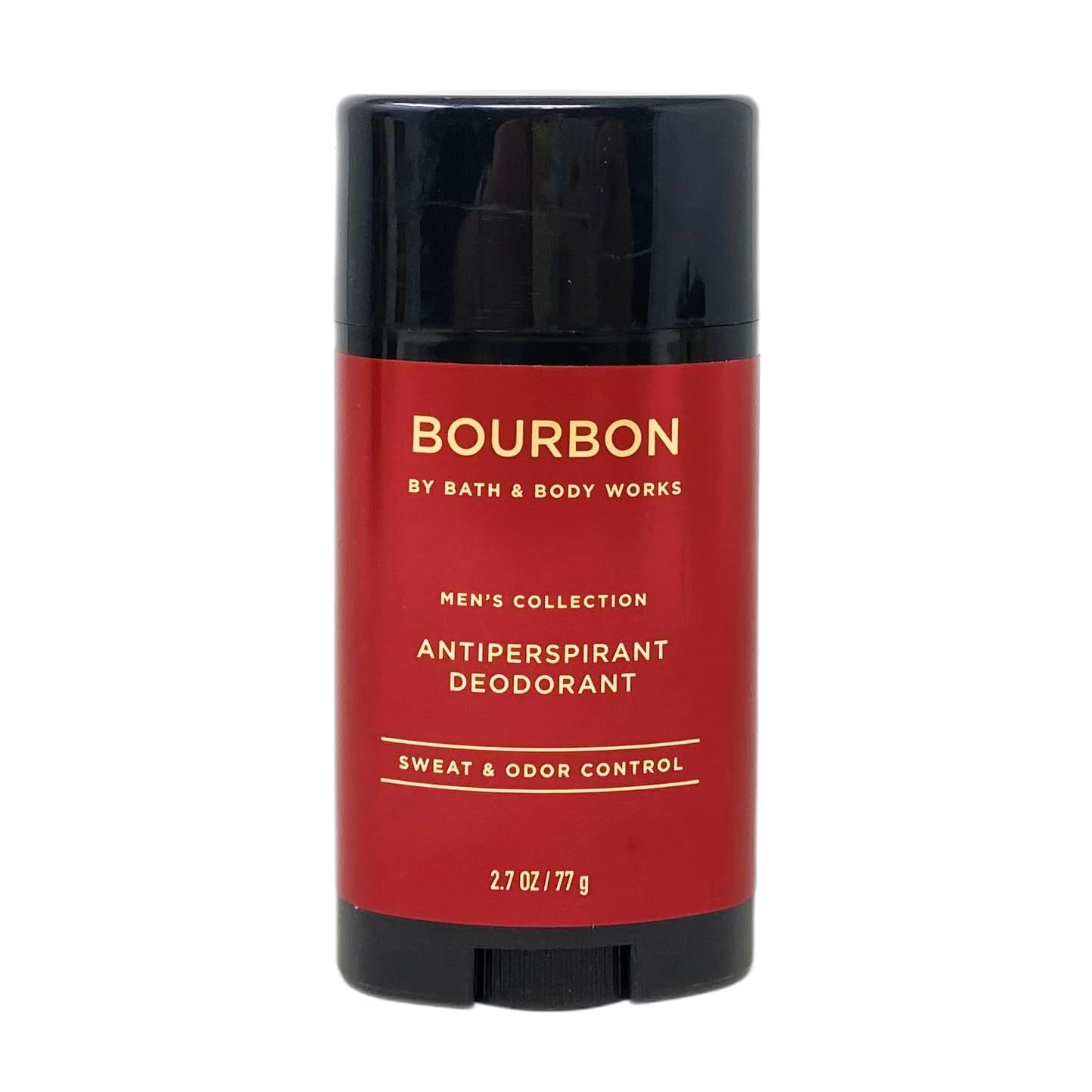 Bath & Body Works bourbon antiperspirant front packaging showing scent and 24-hour benefit