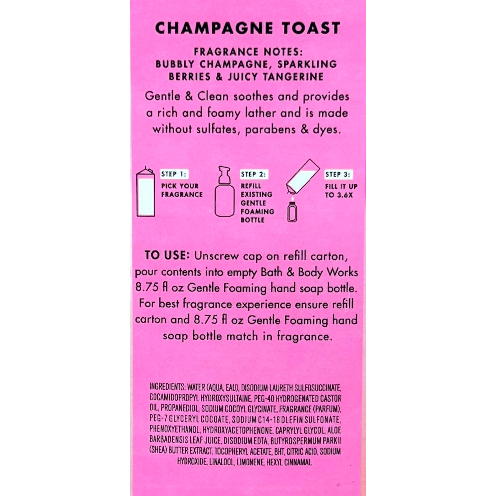Bath & Body Works pump foam close-up demonstrating airy lather and gentle cleanse