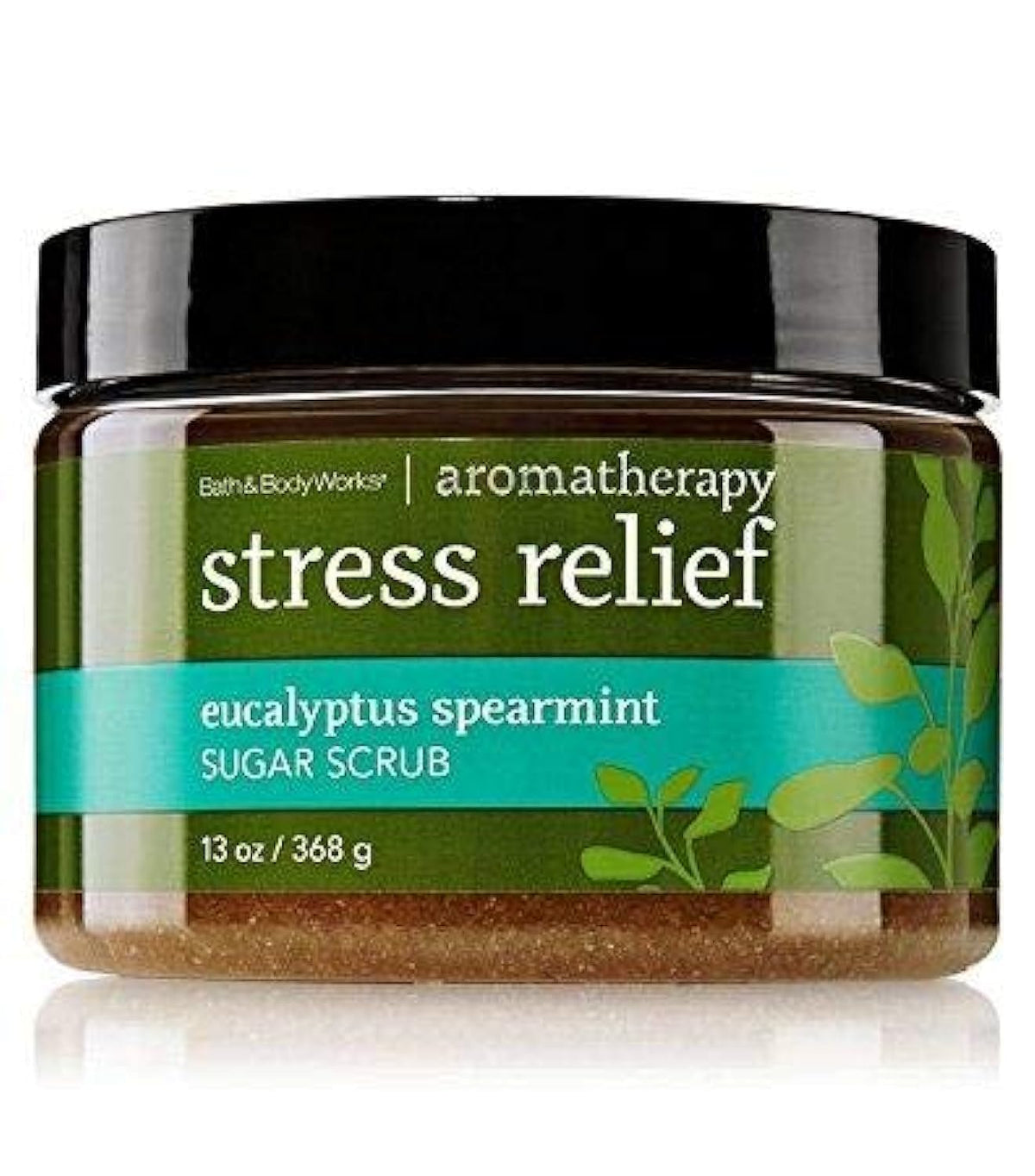 Bath & Body Works jar front view showing label and calming eucalyptus spearmint benefit
