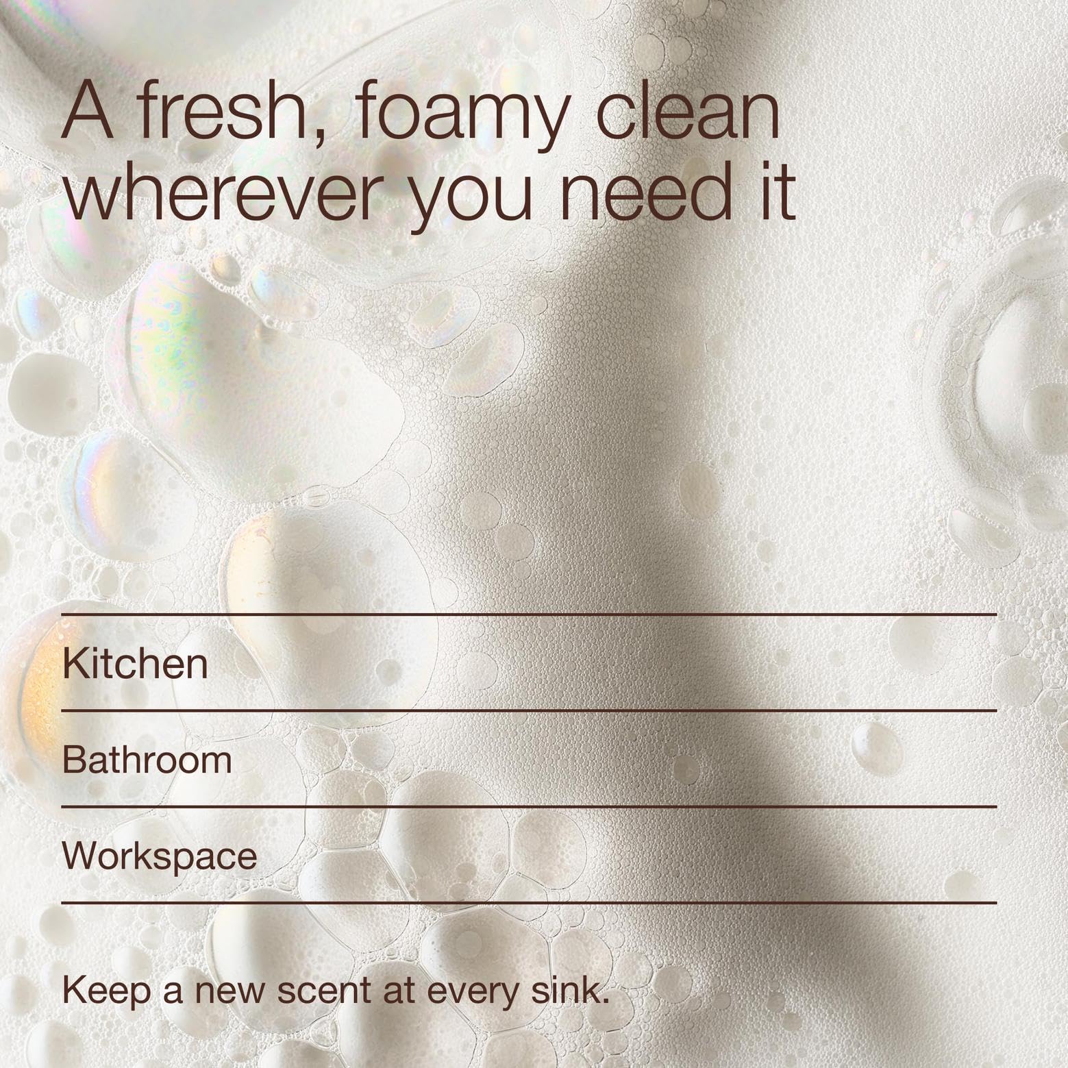 Bath & Body Works lemon soap by kitchen sink illustrating odor-fighting freshness advantage