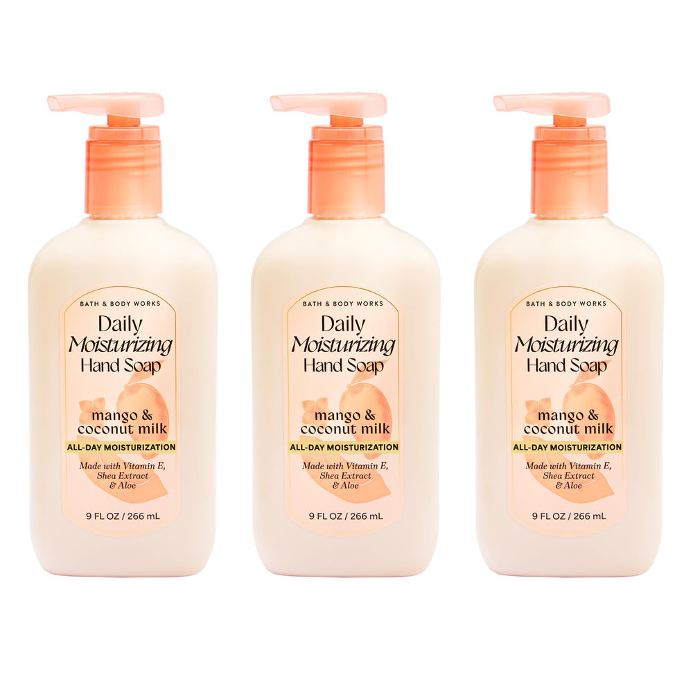 Bath & Body Works front packaging showing three bottles, tropical scent appeal