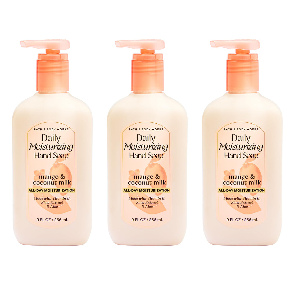 Bath & Body Works front packaging showing three bottles, tropical scent appeal