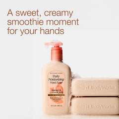 Bath & Body Works pump close-up dispensing soap, easy mess-free use