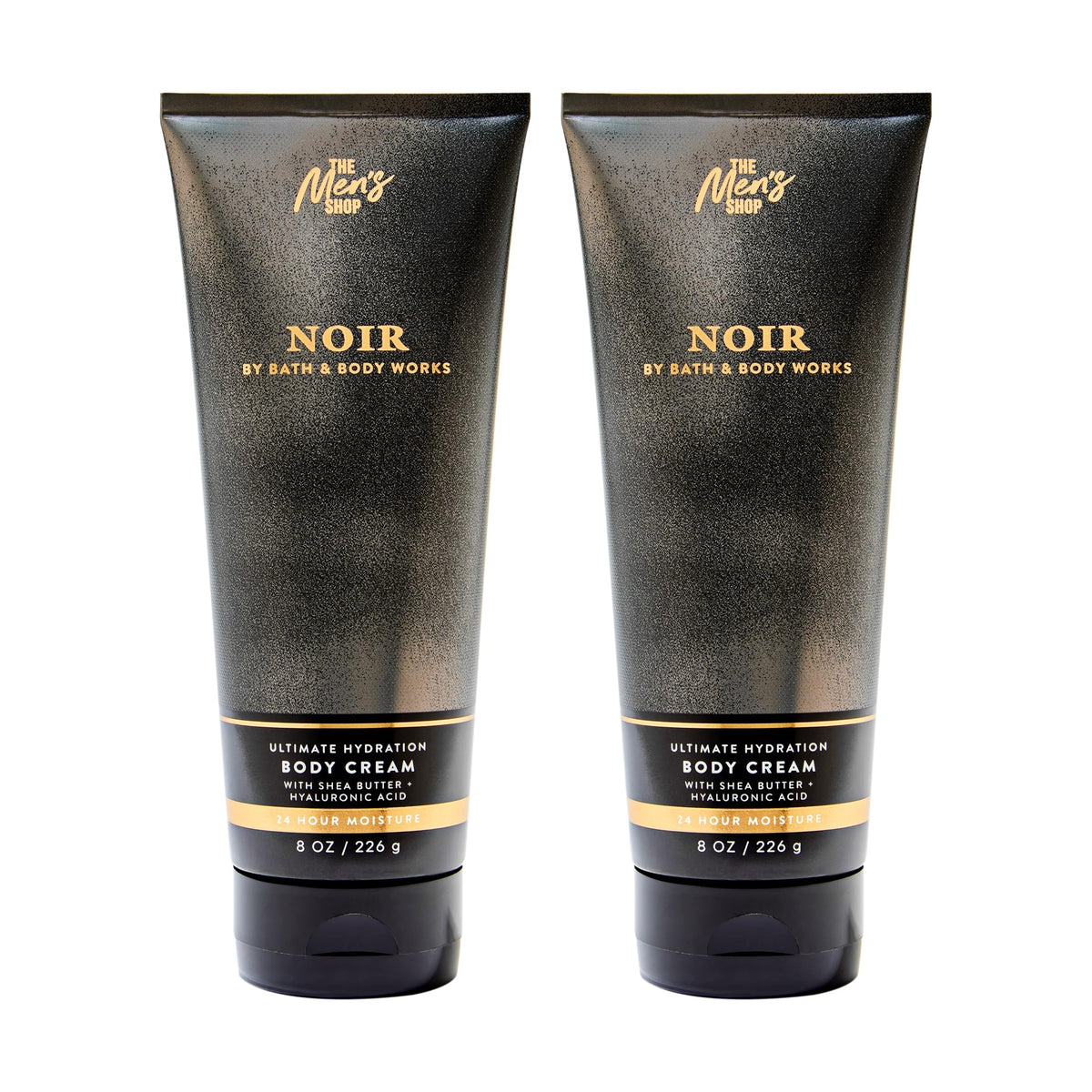 Bath & Body Works Noir front packaging showing twin 8 oz tubs and scent branding