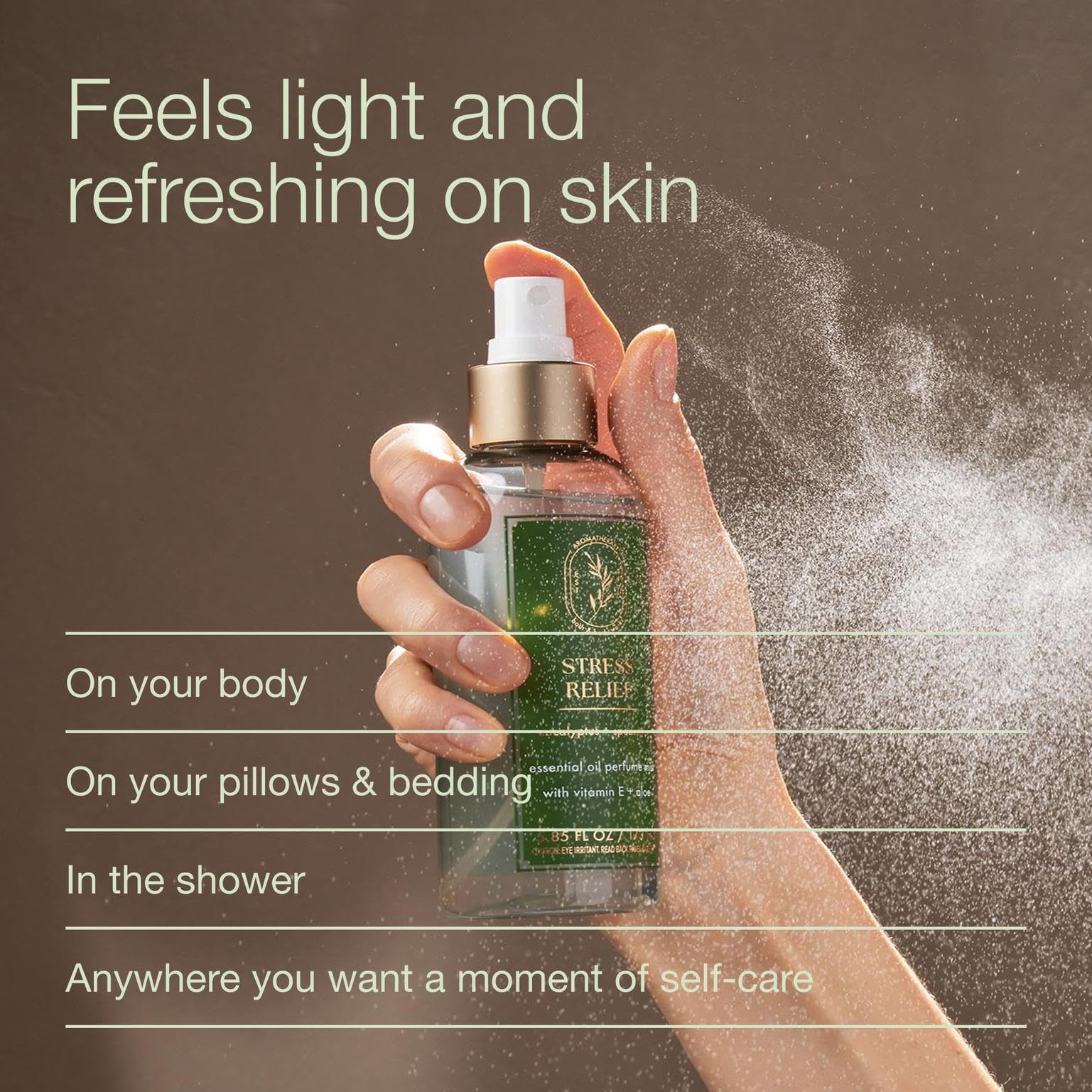 Bath & Body Works label detail highlighting ingredients and recycled bottle benefit