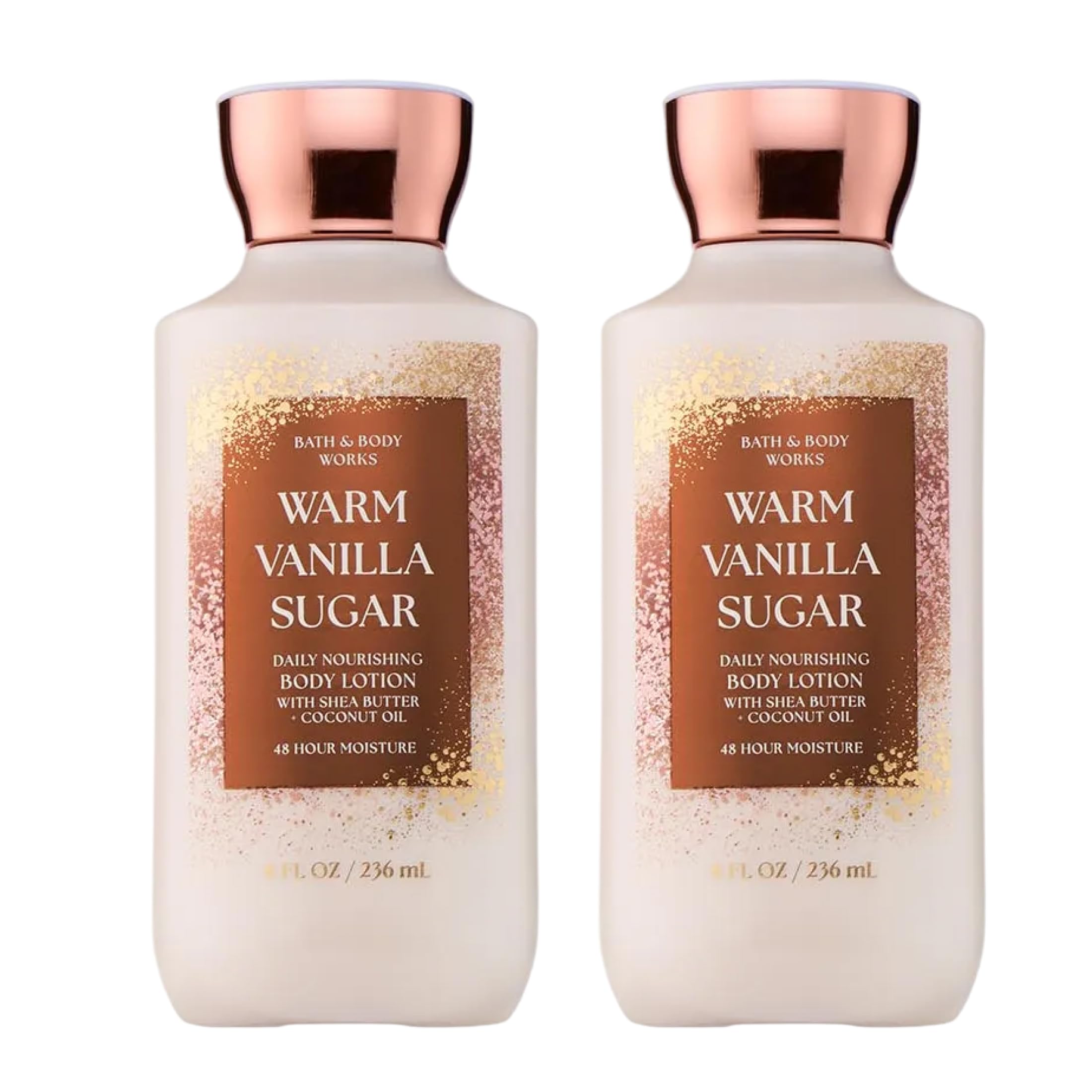 Bath & Body Works front packaging showing warm vanilla sugar scent and benefits