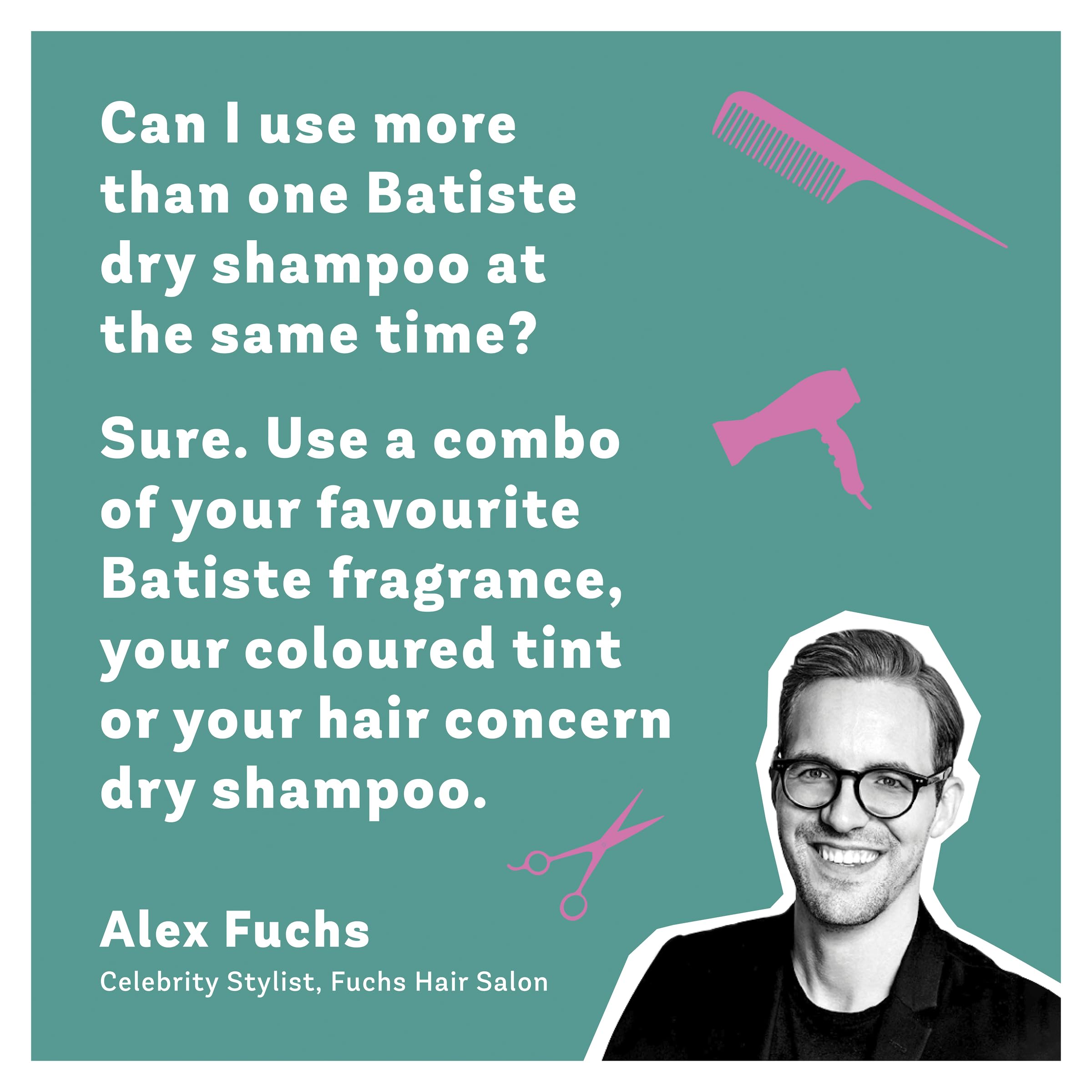 Batiste in a travel pouch for easy on-the-go styling