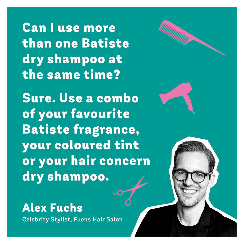 Batiste in a travel pouch for easy on-the-go styling