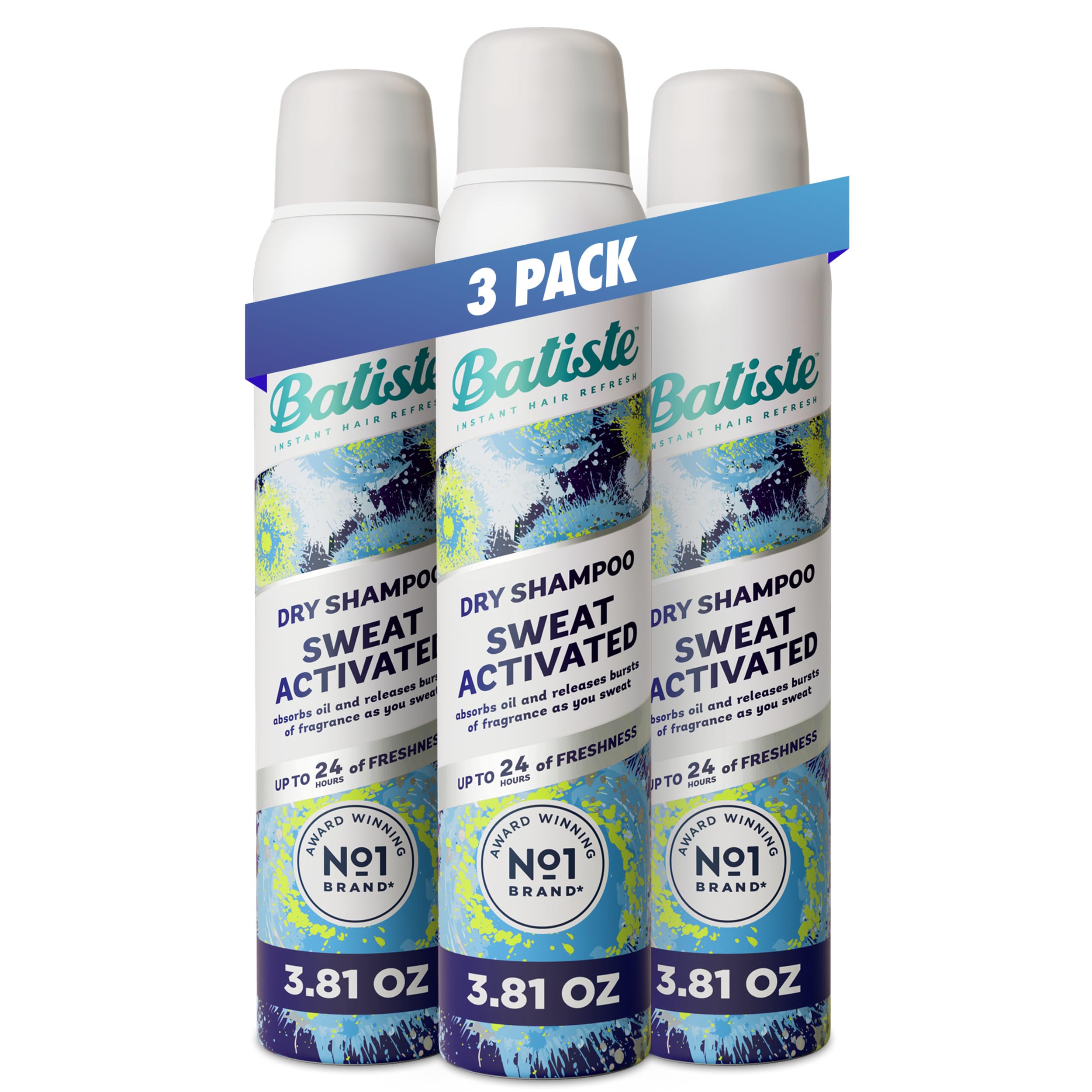 Batiste front packaging three‑pack showing product value and convenience