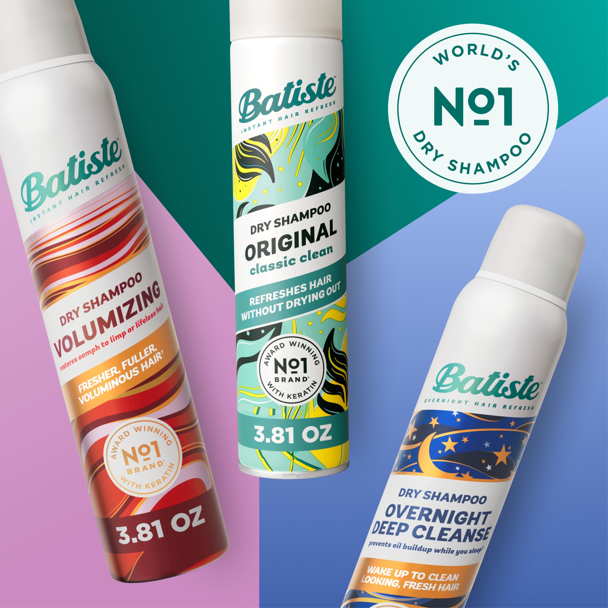Batiste cans side profile highlighting variety and shelf-ready look