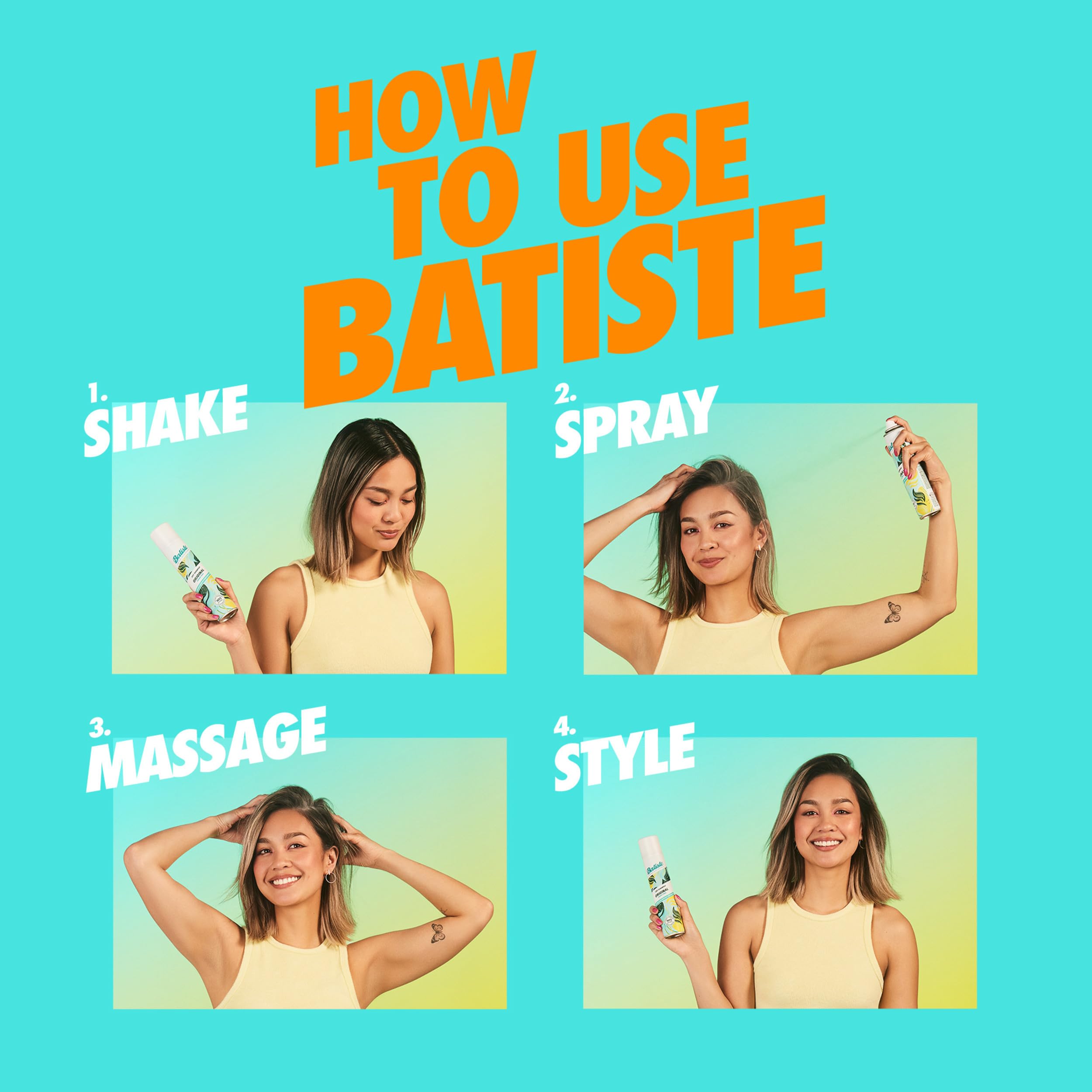 Batiste before and after hair photo showing fuller-looking roots benefit