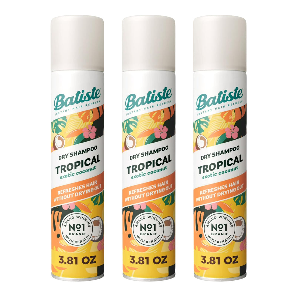 Batiste can front view showing tropical packaging and easy refresh benefit