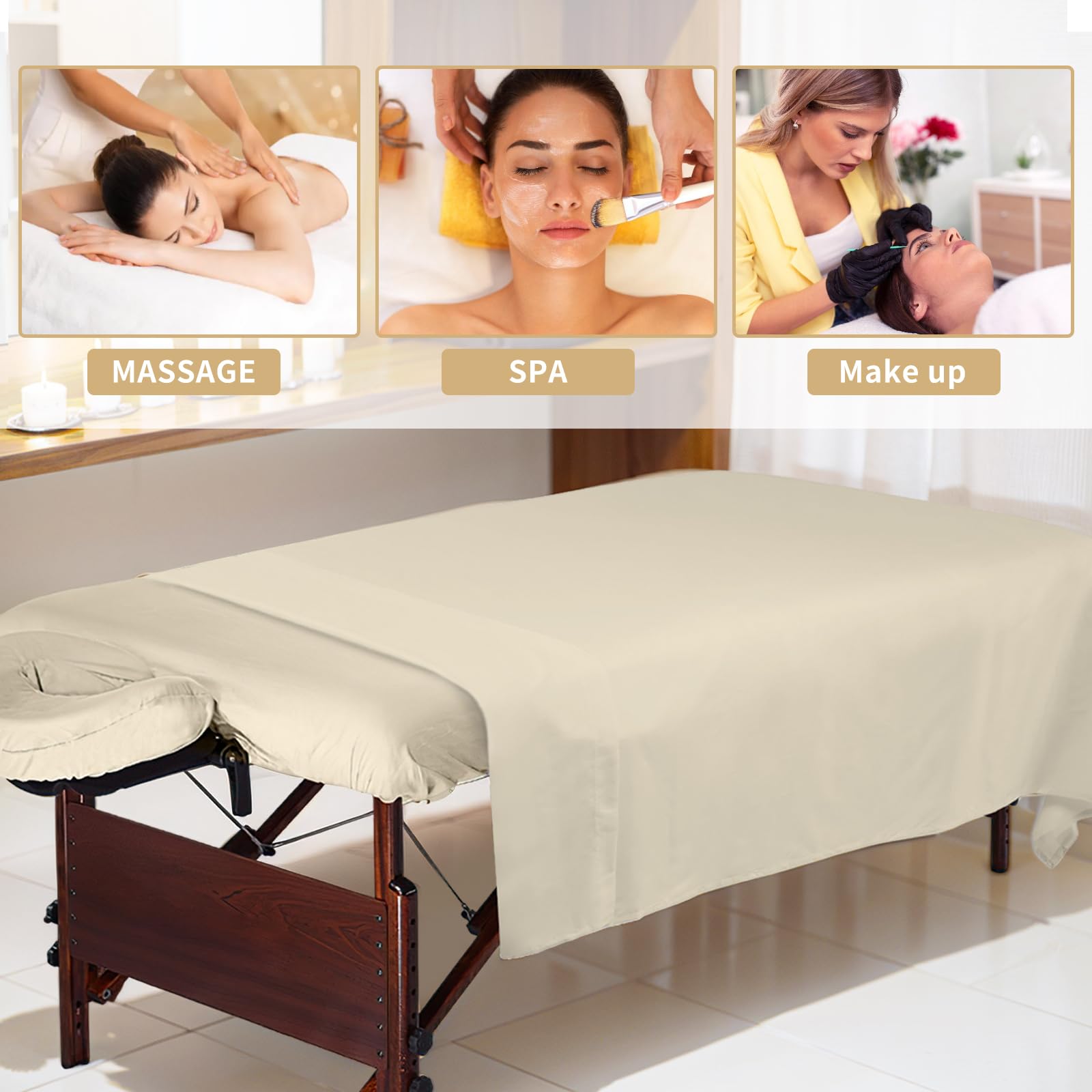 Bavlesfuire lifestyle treatment room with sheets in use for professional look