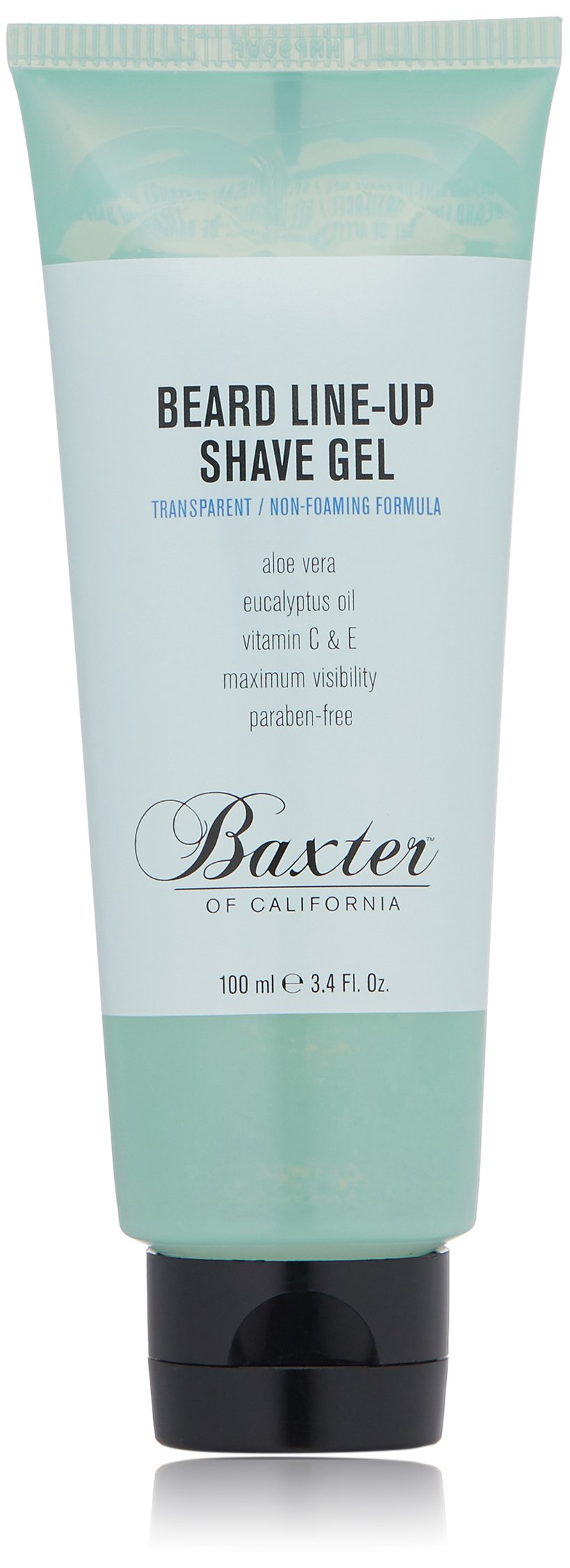 Baxter of California front packaging showing product and size benefit visibility