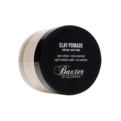 Baxter of California front tin showing product branding and matte finish benefit