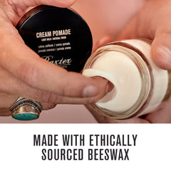 Baxter of California being applied on hair with fingertips for instant texture and control benefit natural finish